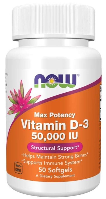 VITAMINA  D3 50.000 IU 50 SGELS Now foods