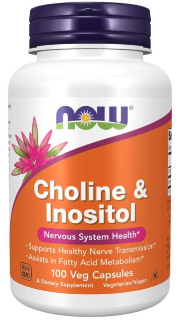 Choline & Inositol 500 mg 100 Veg Capsules Now foods