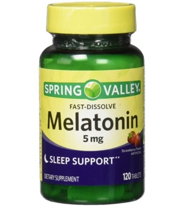 Melatonina 5mg 120 tabs Spring Valley - validade 9/2021 e 10/21