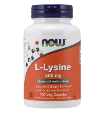 L-Lysine 500mg 100 capsules NOW Foods