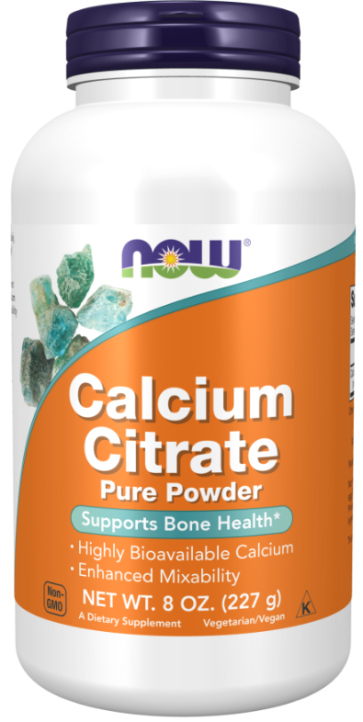 Calcium Citrate, Pure Powder, 8 oz (227 g) Now foods