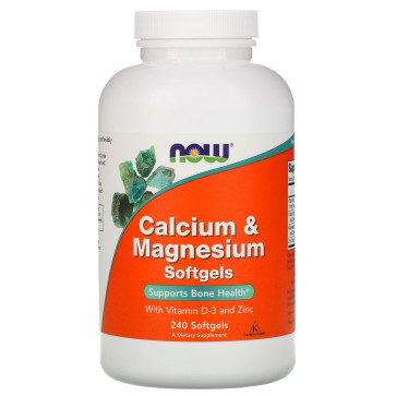 Calcium  Magnesium, 240 Softgels Now foods