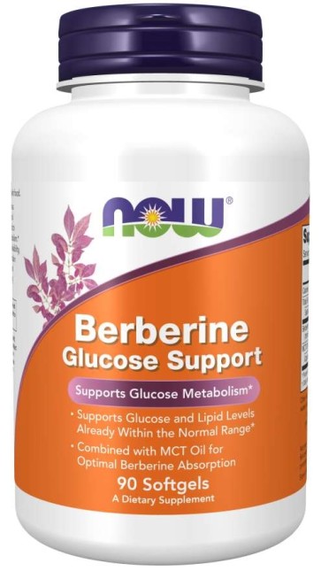 Berberine Glucose Support 90Softgels Now foods