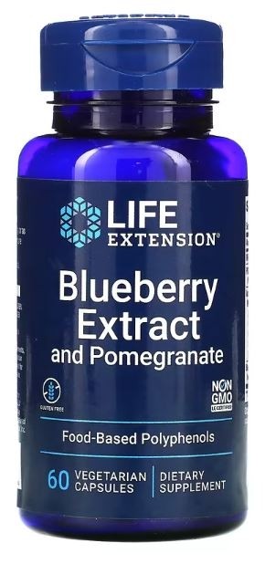 Blueberry Extract and Pomegranate 60 vegetarian capsules Life Extension