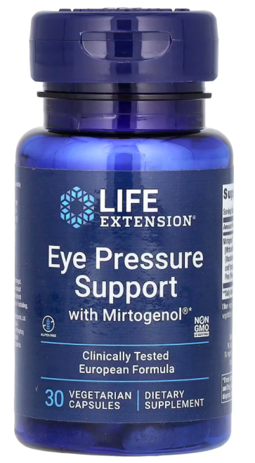 Eye Pressure Support with Mirtogenol, 30 cápsulas vegetarianas Life Extension
