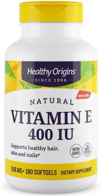 Vitamin E 400 IU 180 softgels Healthy Origins