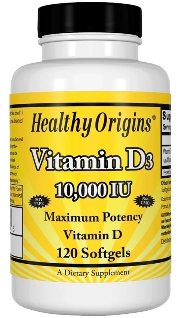 Vitamina D3 10.000 120s HEALTHY Origins