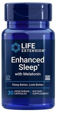 Enhanced Sleep with Melatonin 30 veg caps Life Extension