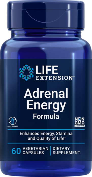 Adrenal Energy Formula, 60 Vegetarian Capsules Life Extension