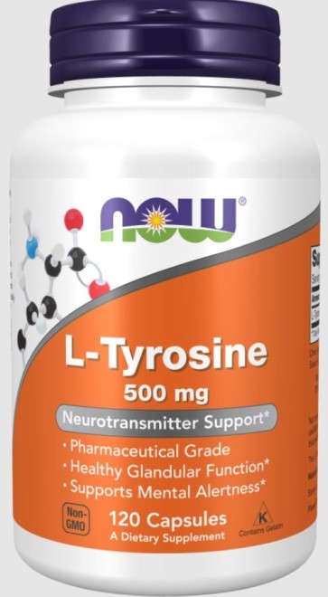 L-TYROSINE 500mg  120 vcaps Now foods