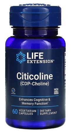 Citicoline (CDP-Choline) 60 vegetarian capsules LIFE Extension