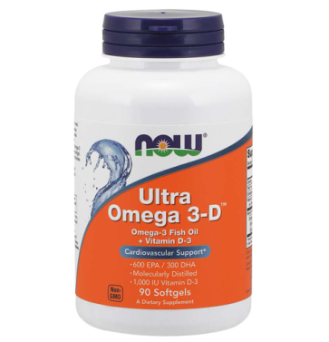 Ultra Omega 3-D 90 Softgels NOW Foods