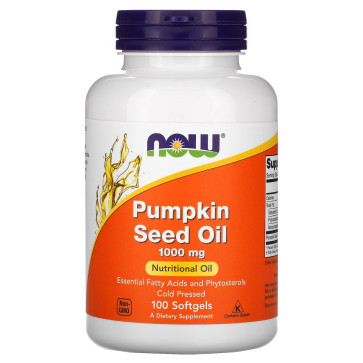 Pumpkin Seed Oil, 100 Softgels (1,000 mg per Softgel) Now