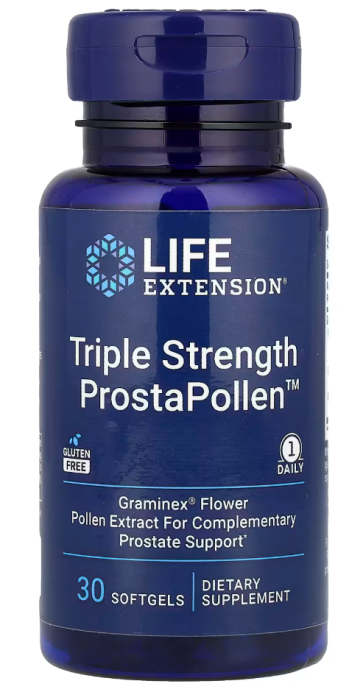 Triple Strength ProstaPollen, 30 Softgels Life Extension