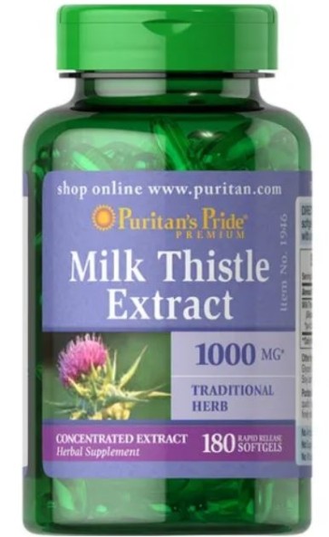 Milk Thistle 1000mg 180 Softgels PURITAN
