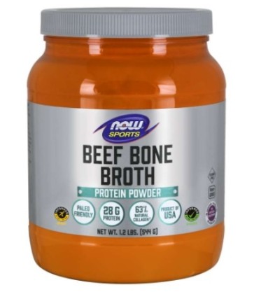 Bone Broth, Beef Powder 544g Now foods
