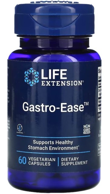 Gastro-Ease 60 vegetarian capsules Life Extension