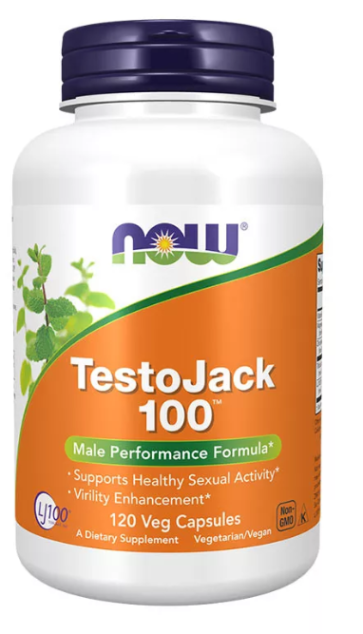 TestoJack 100, 120 Veg Capsules Now foods
