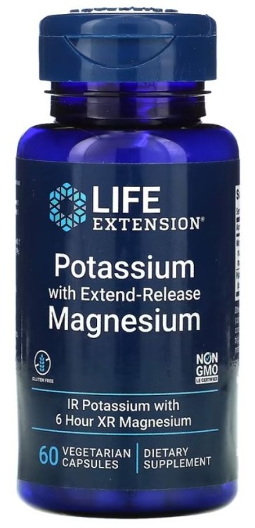 Potassium with Extend-Release Magnesium 60caps Life Extension