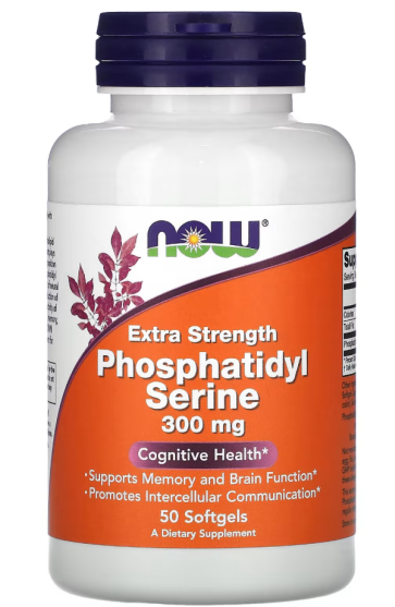 Phosphatidyl Serine, Extra Strength 300 mg 50 Softgels Now foods