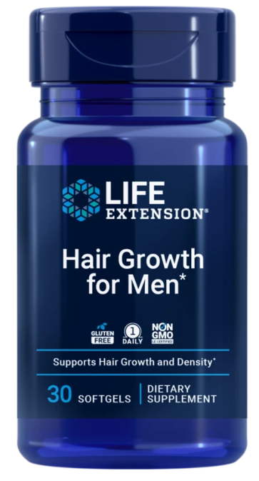 Hair Growth for Men, 30 Cápsulas Moles Life Extension