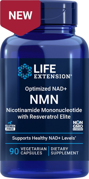 life Extension, NMN Nicotinamide Mononucleotide with Resveratrol Elite 90 vegetarian capsules