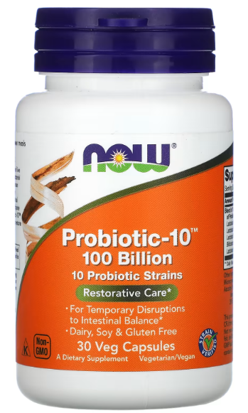 PROBIOTIC-10 100 BILLION 30 VCAPS Now foods