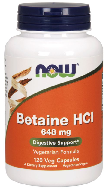 Betaine HCI 648mg 120s NOW Foods