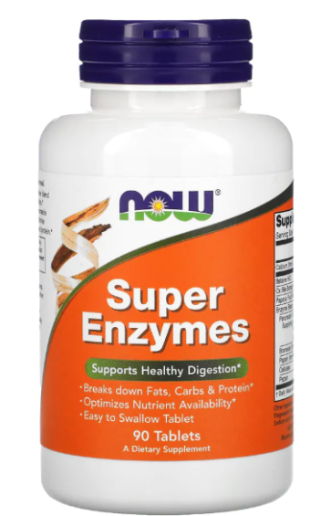 SUPER ENZYMES  90 TABS now foods