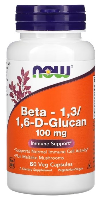 BETA 1,3/1,6 GLUCAN  60 VCAPS Now foods