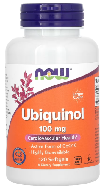 Ubiquinol, 100 mg, 120 Softgels Now foods