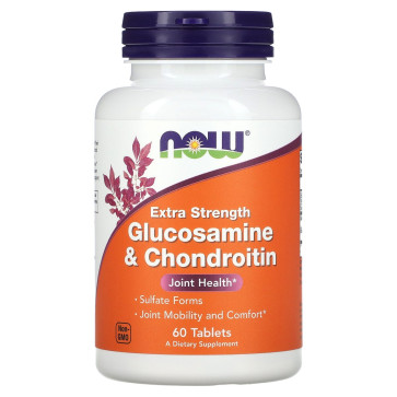 Glucosamine & Chondroitin, 60 Tablets Now foods