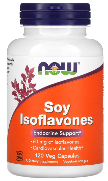 Soy Isoflavones, 120 Veg Capsules Now foods