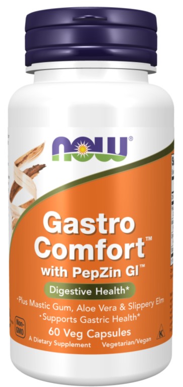 Gastro Comfort  with PepZin GI, 60 Veg Capsules Now foods