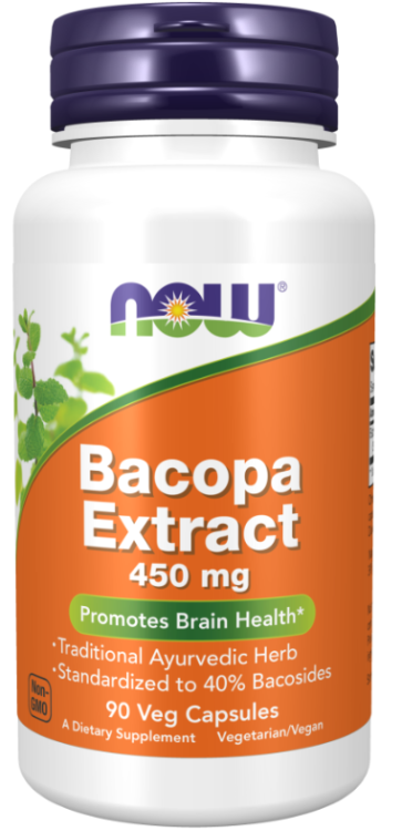 Bacopa Extract, 450 mg, 90 Veg Capsules Now foods