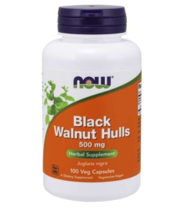 Black Walnut Hulls 500mg 100vcaps NOW Foods