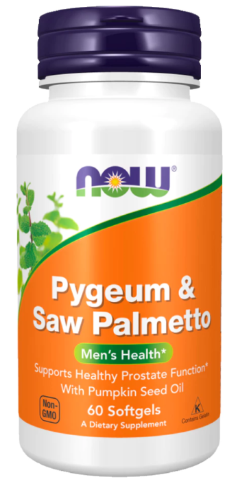 Pygeum Saw Palmetto, 60 Softgels Now foods