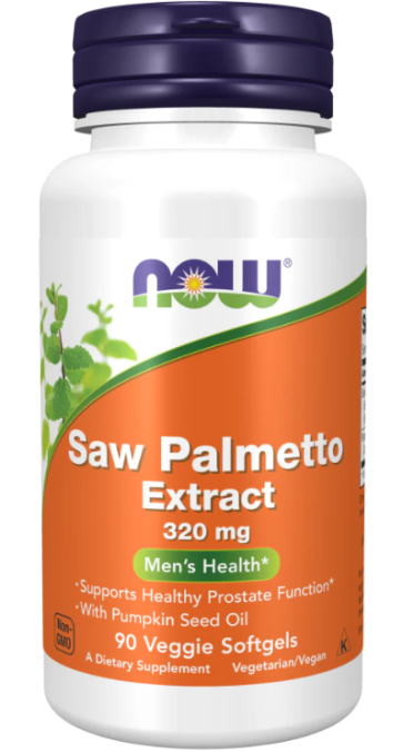 Saw Palmetto Extract, Men's Health, 320 mg, 90 Veggie Softgels Now foods