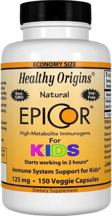 Epicor Kids 125mg 150 Vcaps HEALTHY Origins