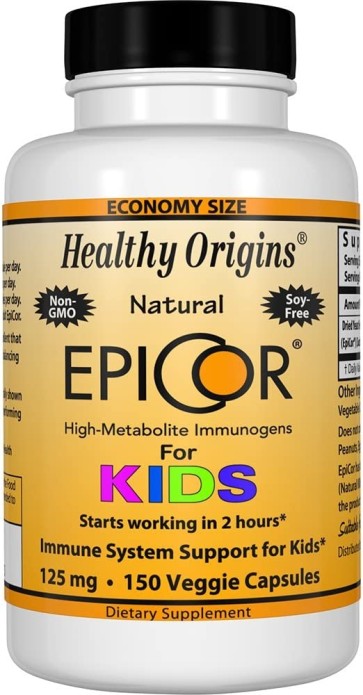 Epicor Kids 125mg 150 Vcaps HEALTHY Origins