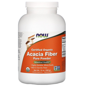 Organic Acacia Pure Powder, 12 oz (340 g) Now