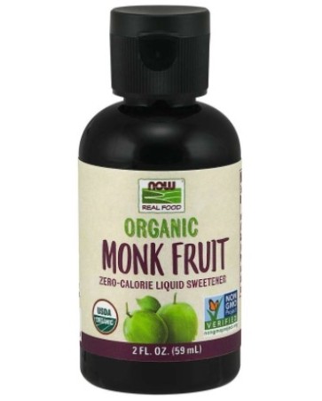 Organic Monk Fruit Zero Calorie Sweetener 59ml NOW Foods