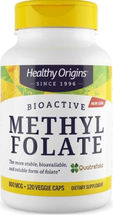 Methyl Folate 800mcg 120 veg caps Healthy Origins