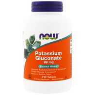 Potassium Gluconate, 99 mg, 250 Tablets Now