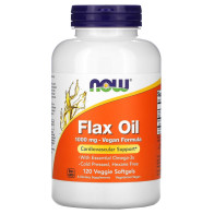 Flax Oil, 1,000 mg, 120 Veggie Softgels Now foods