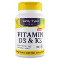 Vitamina D3 e K2 50mcg/200mcg Healthy Origins 60 softgels Healthy Origins