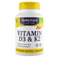 Vitamina D3 e K2 50mcg/200mcg Healthy Origins 180 softgels Healthy Origins