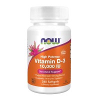 Vitamina D3 10,000 IU 240 Softgels Now foods