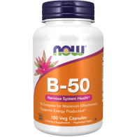 Vitamin B 50 mg 100 Veg Capsules Now foods