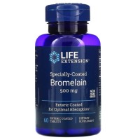 Specially-Coated Bromelain 500 mg, 60 enteric-coated vegetarian tablets Life Extension